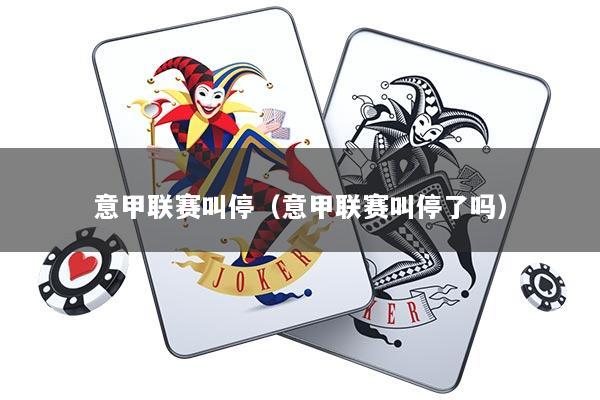 意甲联赛叫停（意甲联赛叫停了吗）
