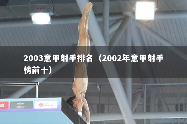 2003意甲射手排名（2002年意甲射手榜前十）