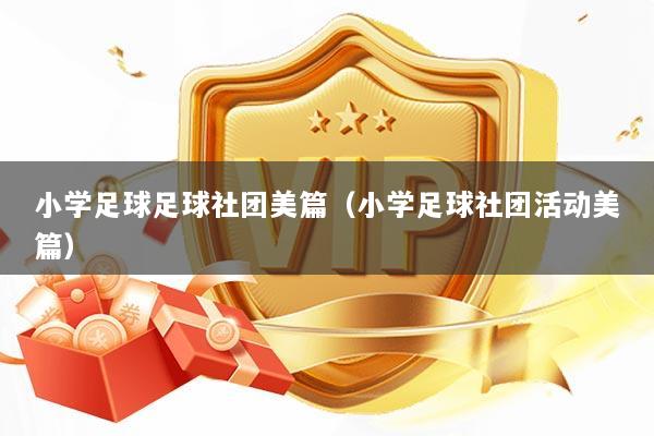 小学足球足球社团美篇（小学足球社团活动美篇）